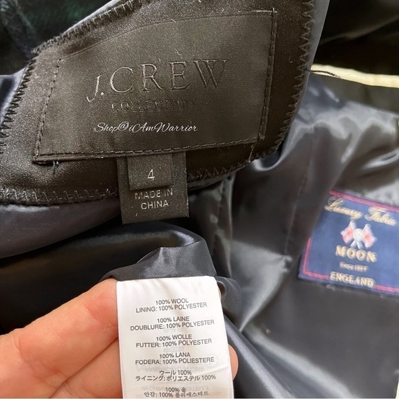 J.Crew Collection satin lapel Campbell tartan plaid wool blazer *shop@iamwarrior - Picture 12 of 12